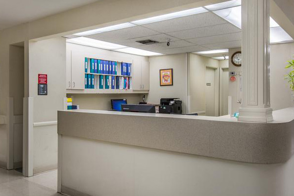 The nurses desk at Montebello Care Center